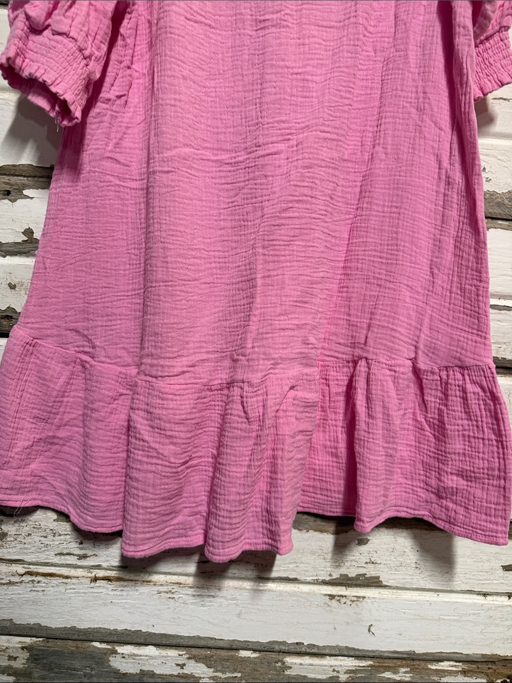 Umgee Pink Ruffle-Hem Mini Dress - Picture 7 of 8